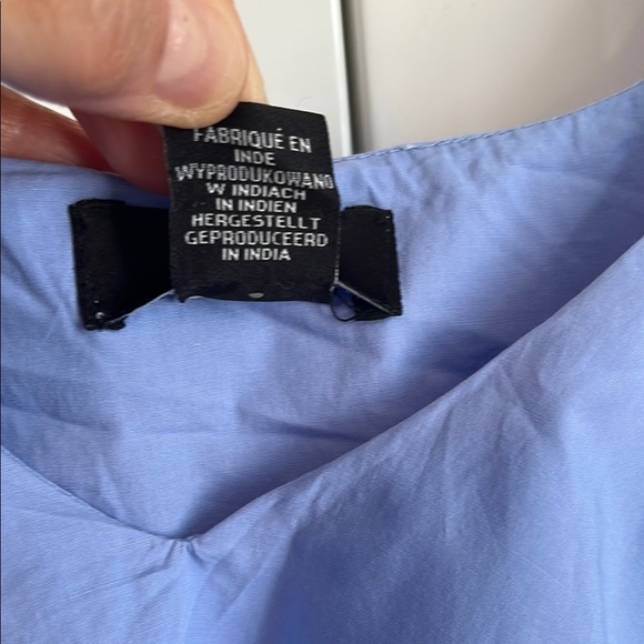 KAZO Blue Ruffle Midi Cotton Summer Dress, Size L - Picture 3 of 11